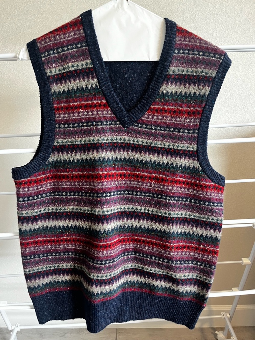 Brooks Brothers Multicolor Fair Isle V-Neck Sweater Vest